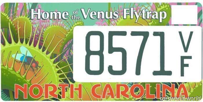 Водители Северной Каролины получили номерной знак, создание которого длилось 110 миллионов лет | Carscoops